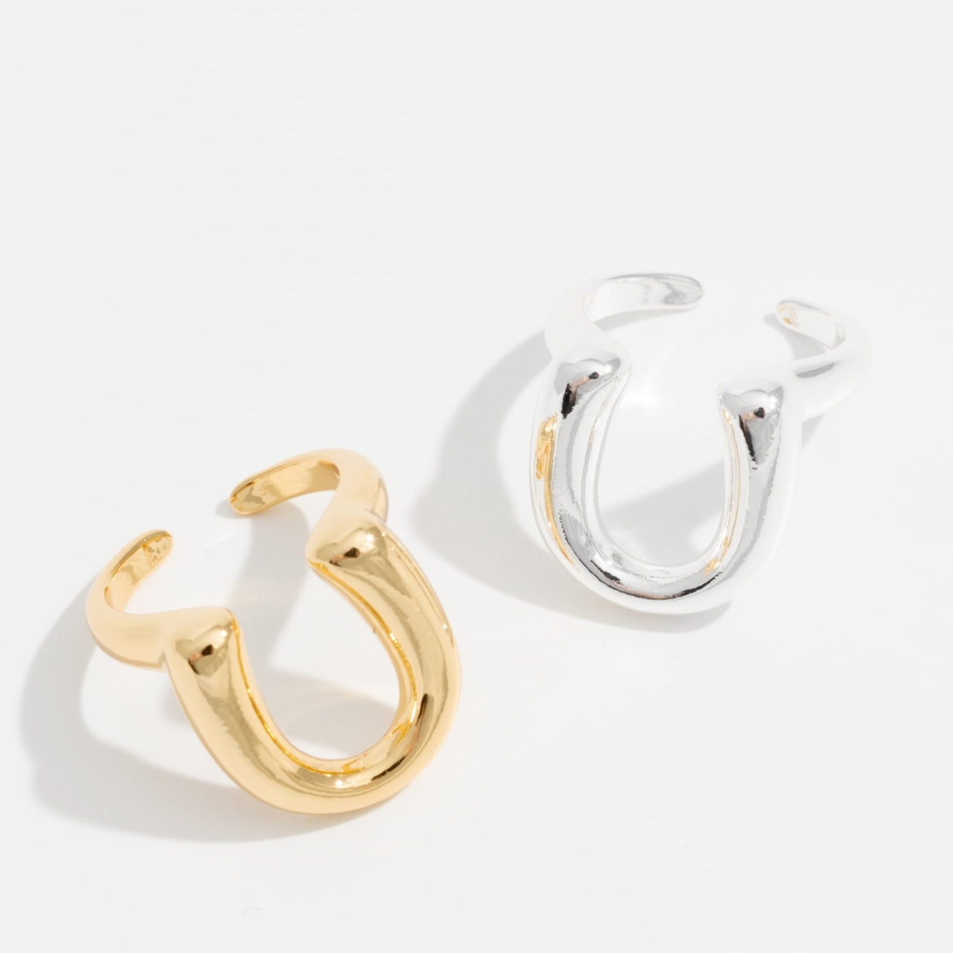 Charmystere U-Shaped Letter Ring – Stylish Adjustable Band Alphabet Ring