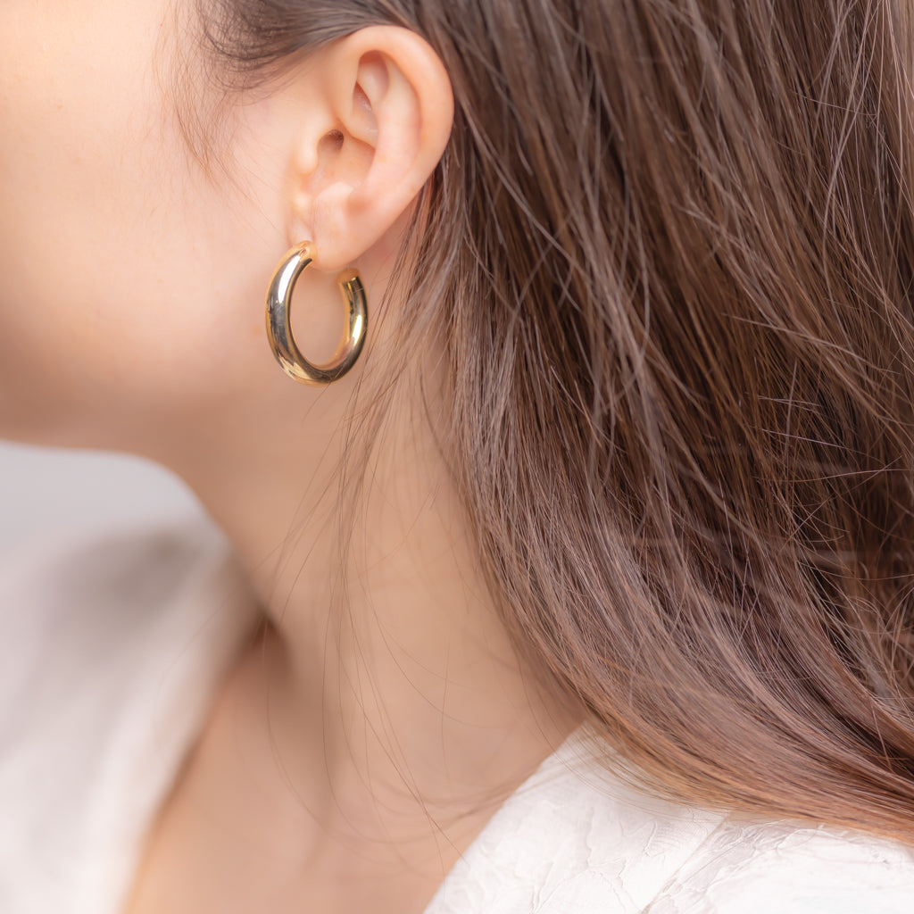 Charmystere Gold Circle Hoop Earrings
