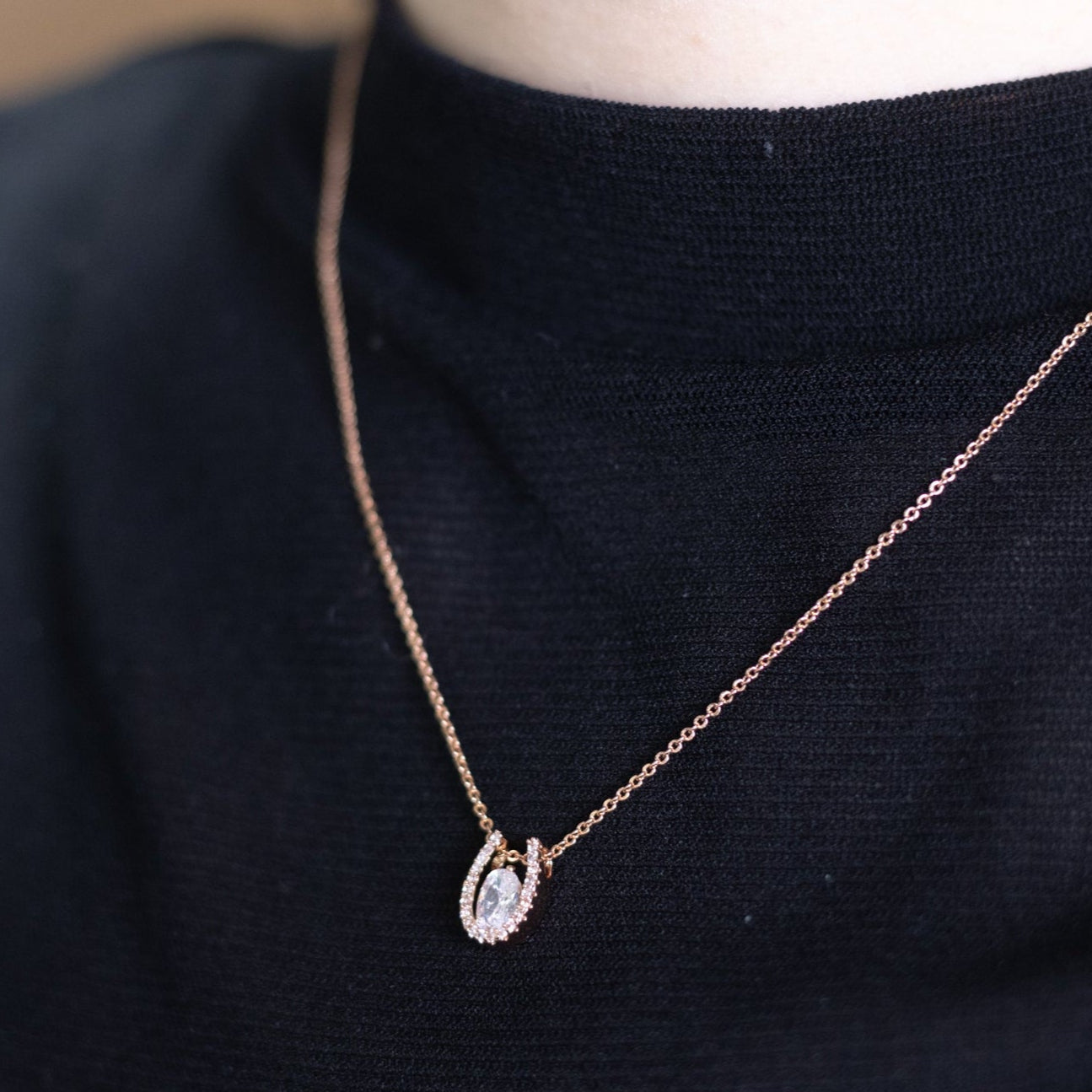 Charmystere Golden Zircon Pendant Necklace