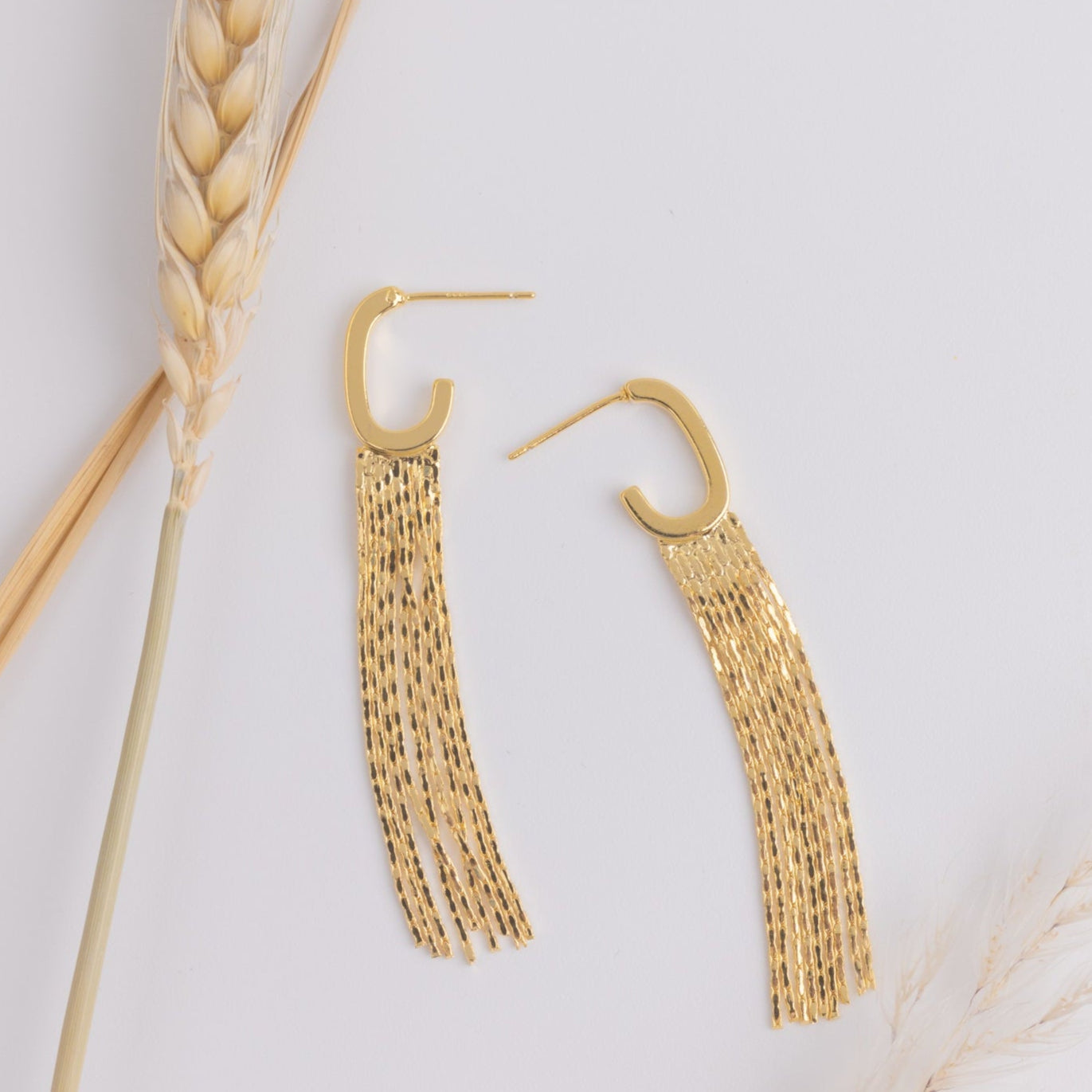Charmystere Gold Tassel Earrings