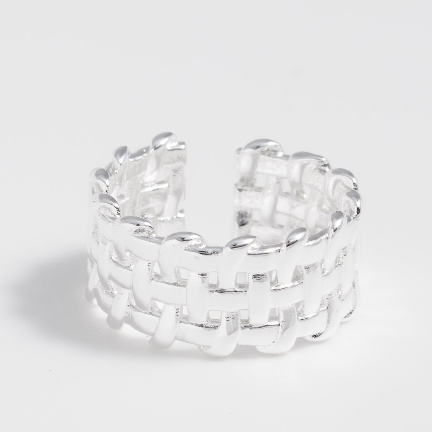 Charmystere Silver Braided Open Ring