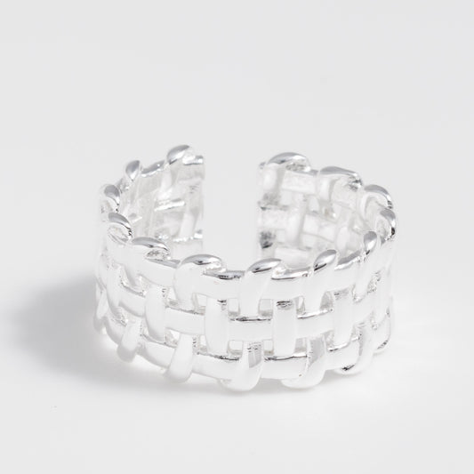 Charmystere Silver Braided Open Ring