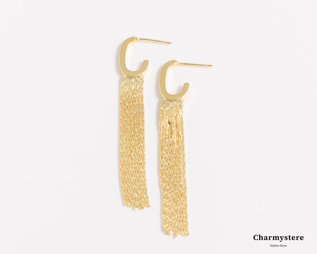 Charmystere Gold Tassel Earrings