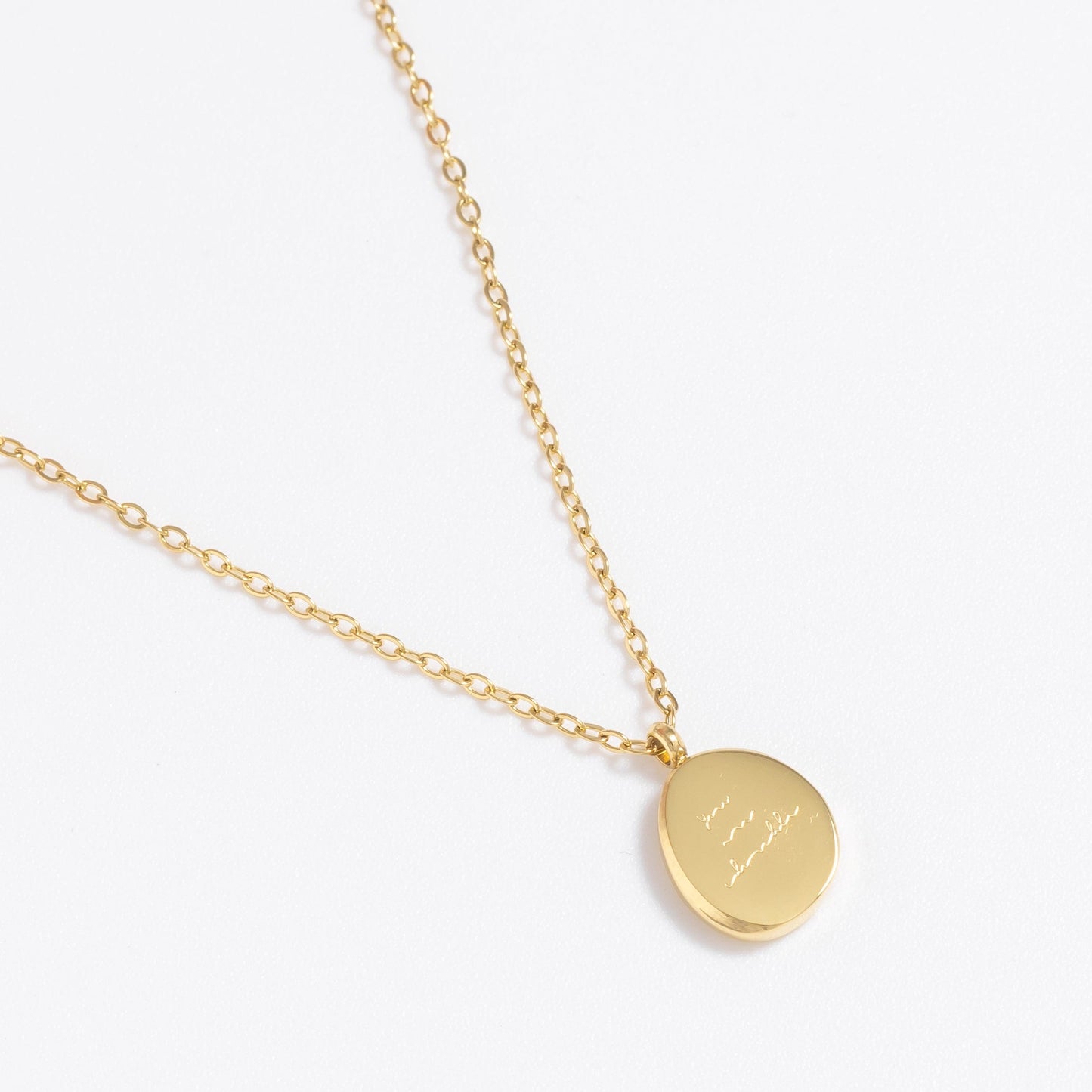Charmystere Gold Disc Pendant Necklace