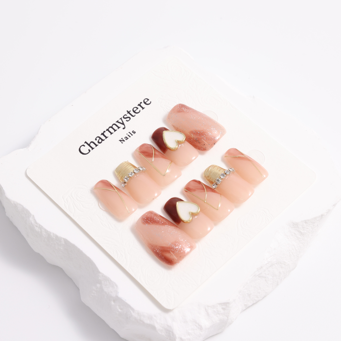 Charmystere Official Golden Brown – Elegant Press-On Nails