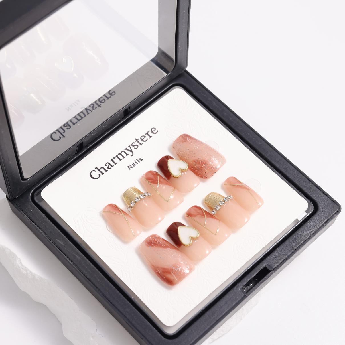 Charmystere Official Golden Brown – Elegant Press-On Nails