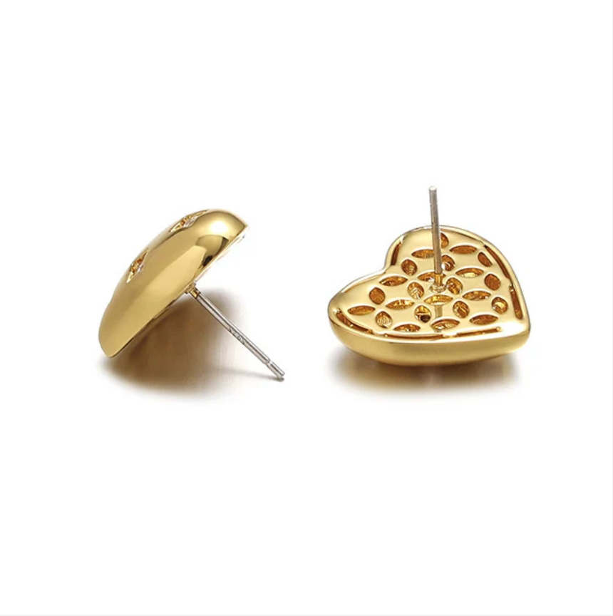 Zircon Heart Earrings
