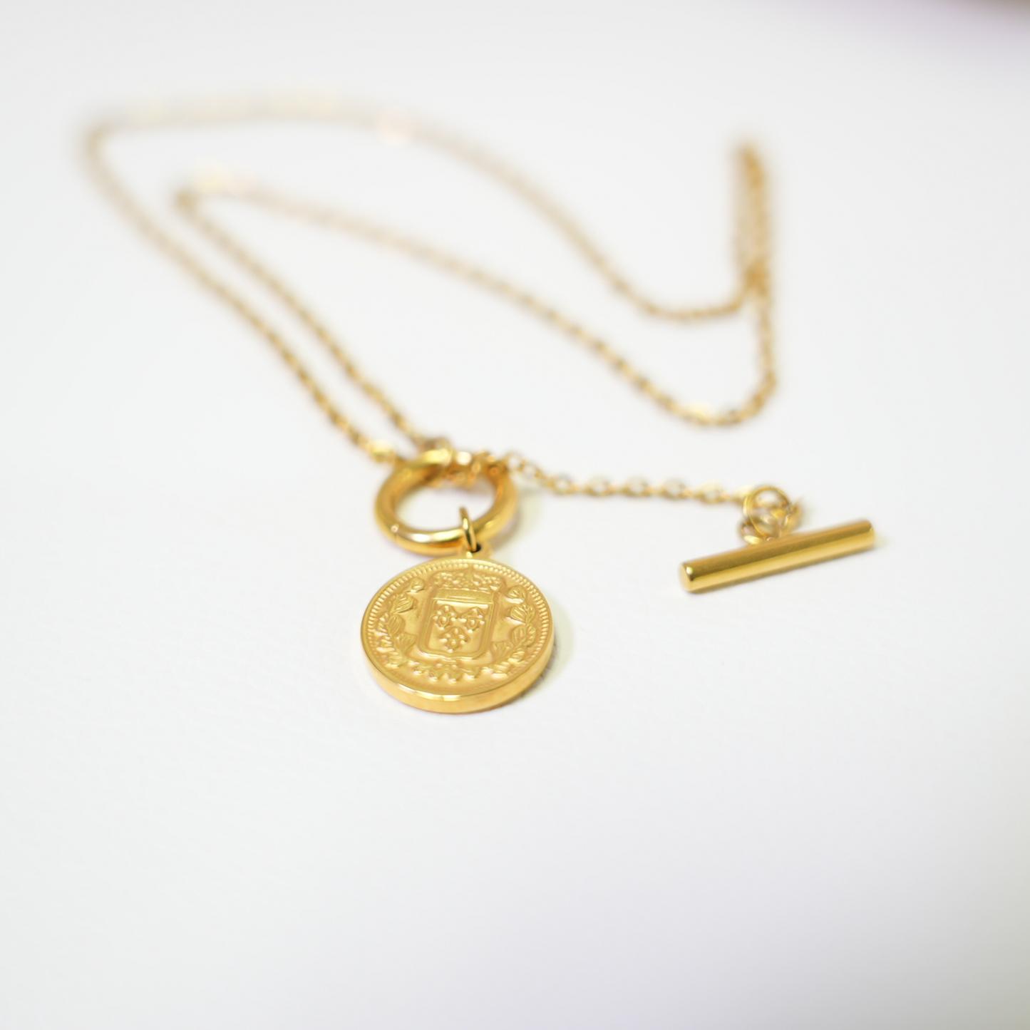 SOCALI-Vintage-Style Gold Coin Necklace