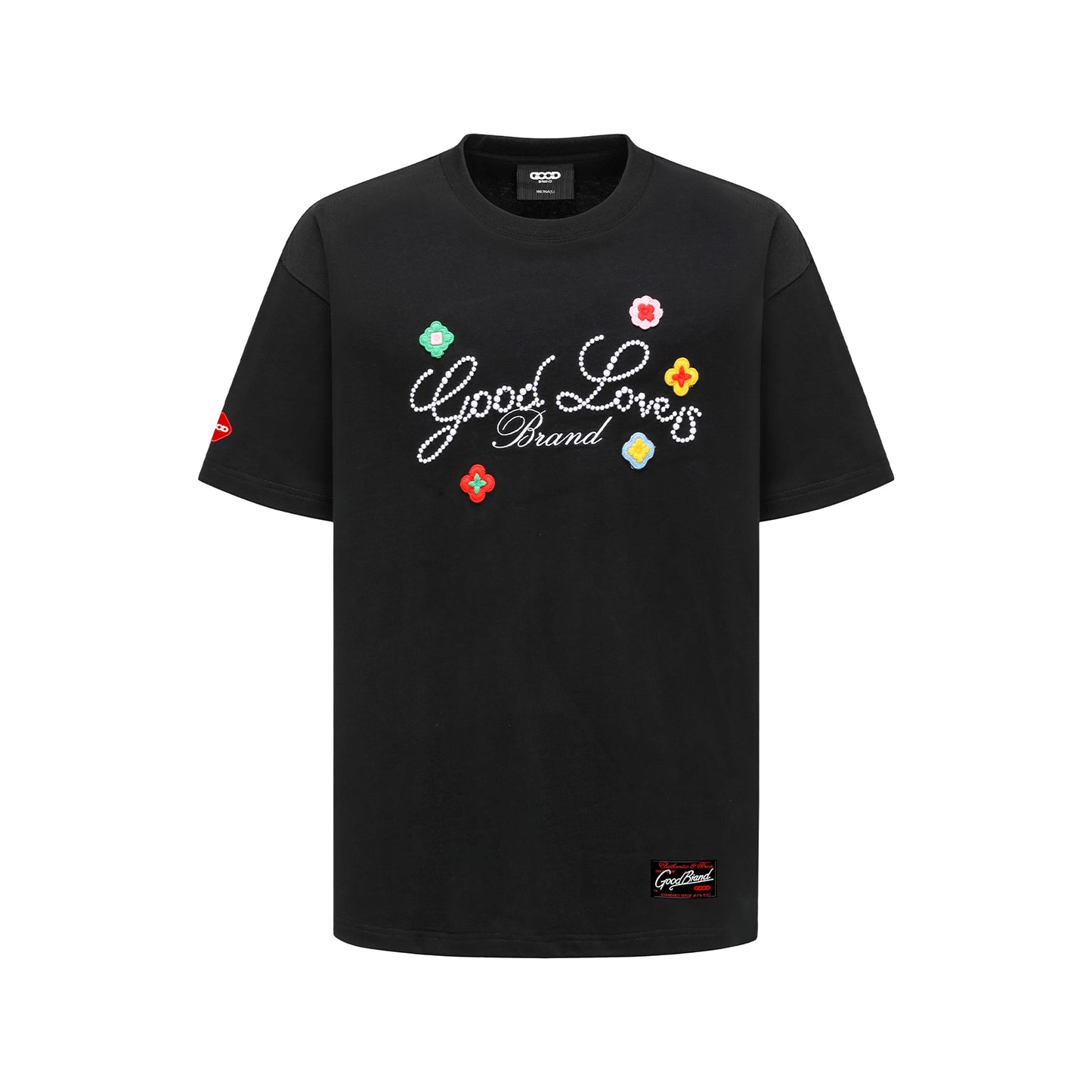 GOODBRAND 25SS "GOOD LOVES" 3D Embroidered Slogan Tee