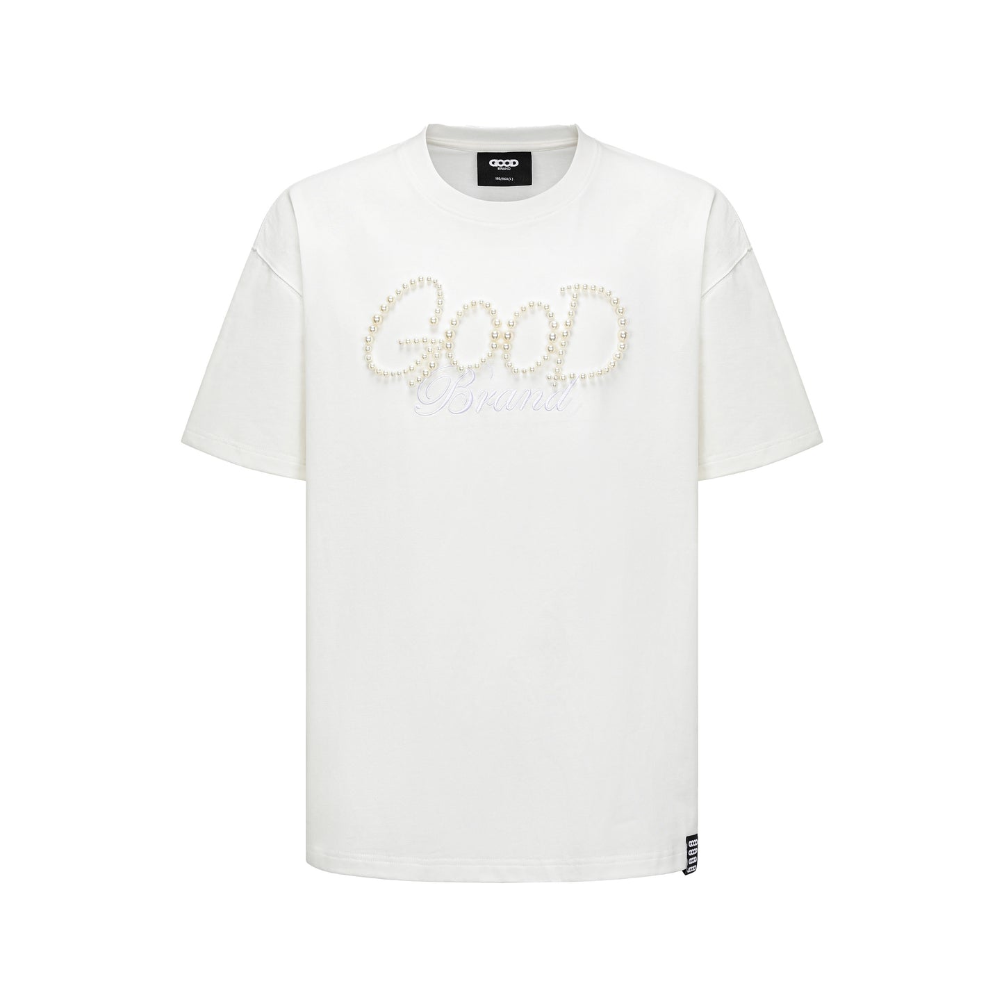 GOODBRAND 25SS Solid Color Tee with Pearl “GOOD” Logo