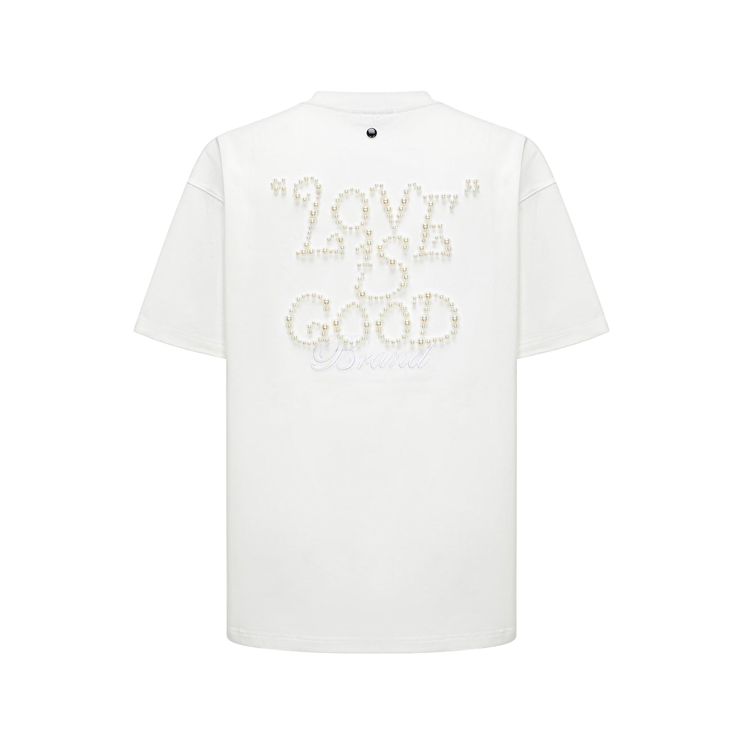 GOODBRAND 25SS Solid Color Tee with Pearl “GOOD” Logo