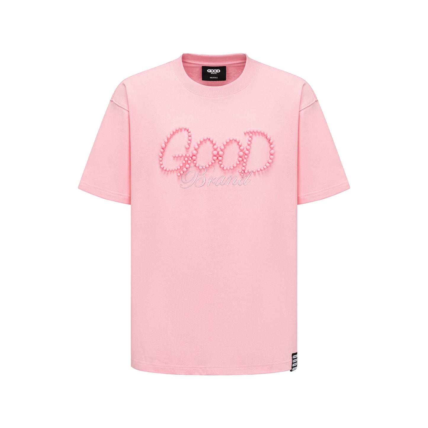 GOODBRAND 25SS Solid Color Tee with Pearl “GOOD” Logo