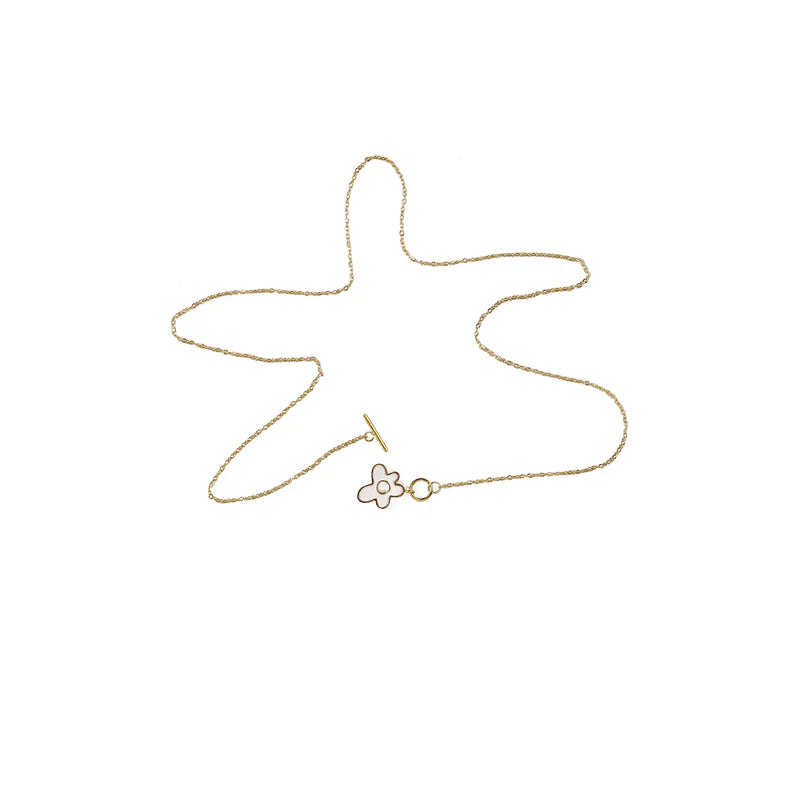Shell Flower Toggle Necklace