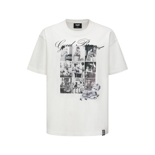 GOODBRAND 25SS Vintage Portrait Puff Print T-Shirt