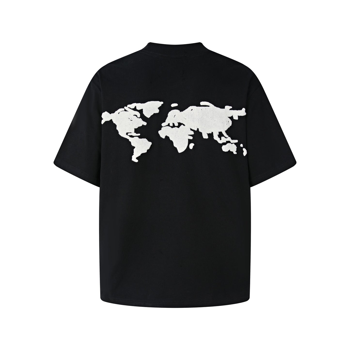 GOODBRAND | Mossy Earth Jacquard Towel Embroidered Black T-Shirt