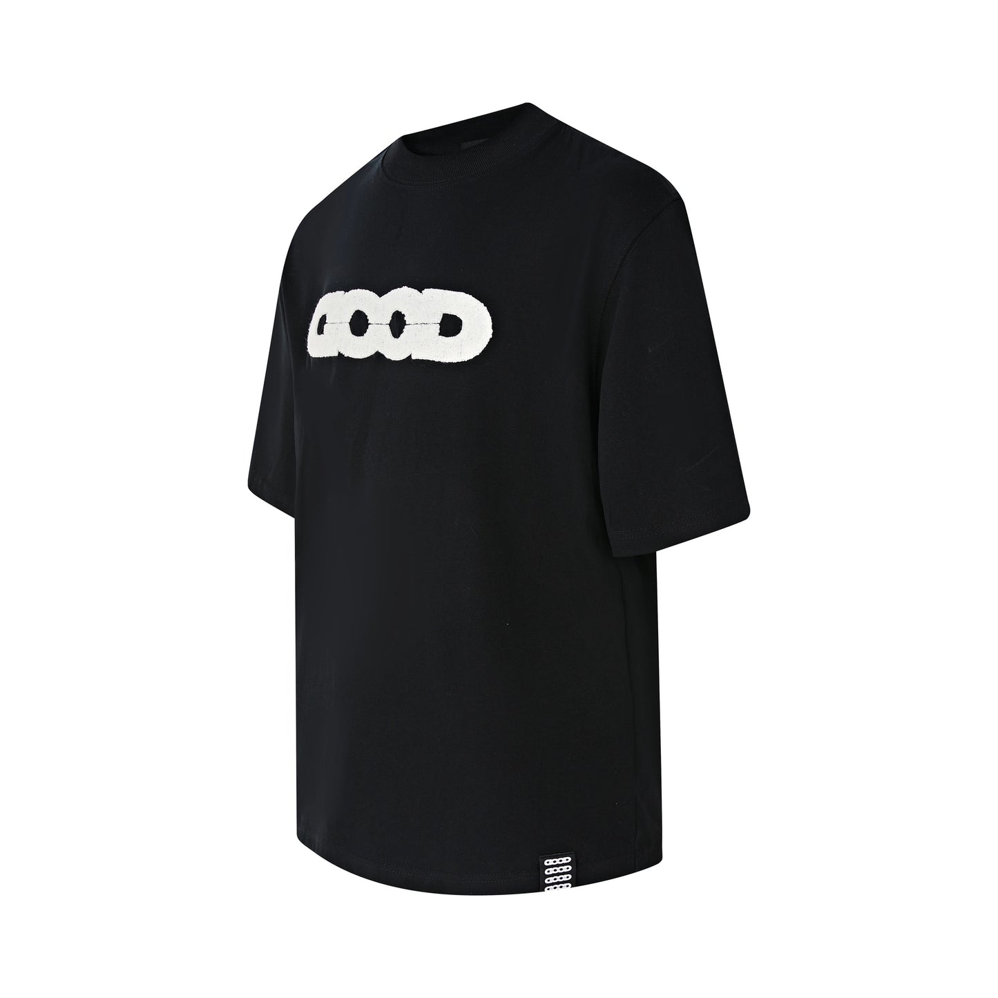 GOODBRAND | Mossy Earth Jacquard Towel Embroidered Black T-Shirt