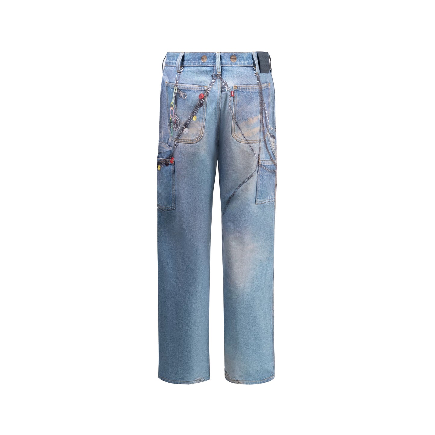GOODBRAND | Wave Talker Badge Print Denim Jeans