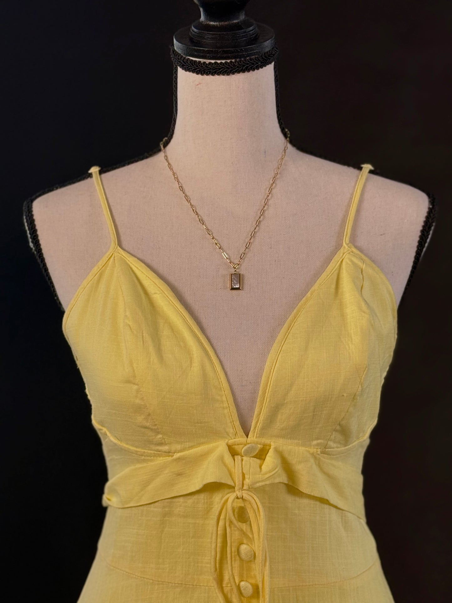 Socali - Yvonne Ice cream yellow cotton beach dress