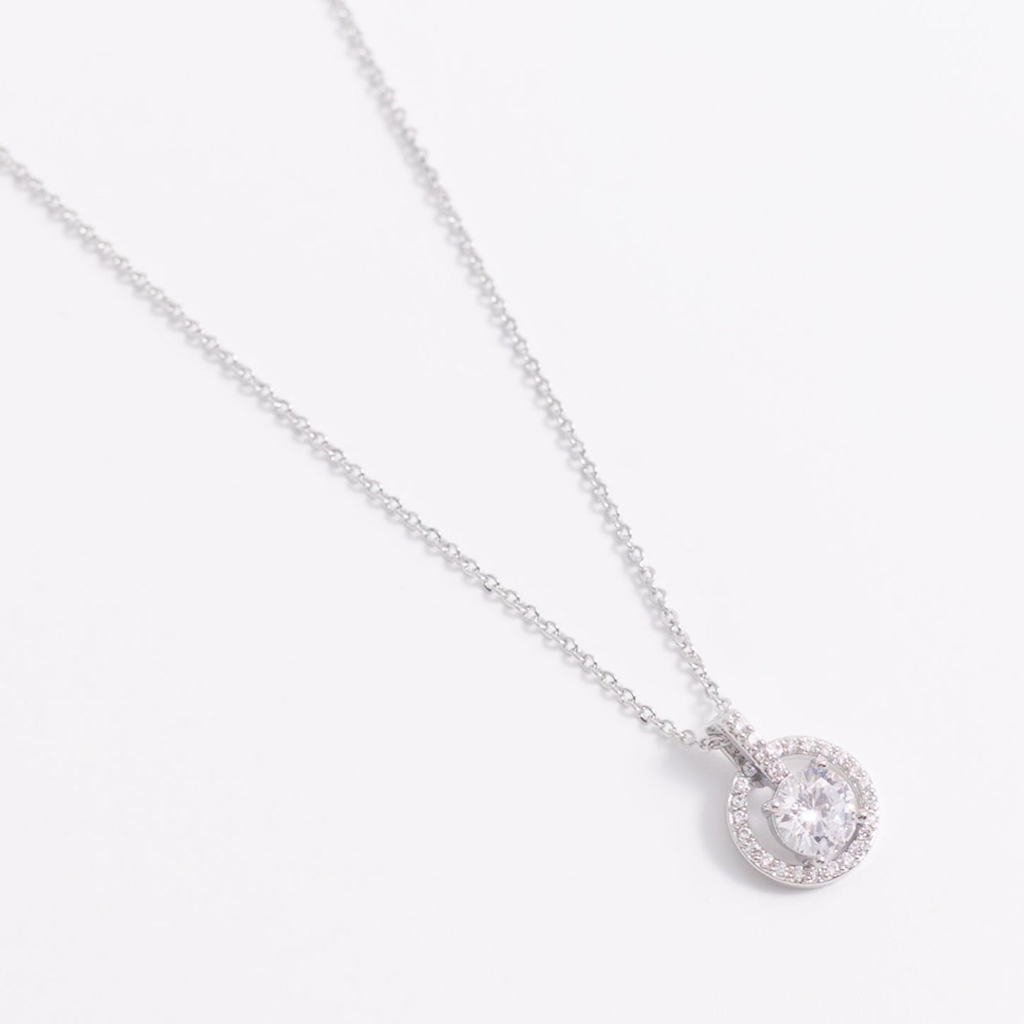 Charmystere Zircon Pendant Necklace Faith Cross Rhinestone