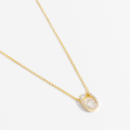 Charmystere Golden Zircon Pendant Necklace