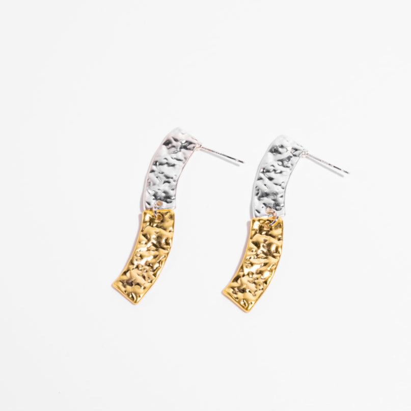 Charmystere Geometric Rectangle Metal Earrings