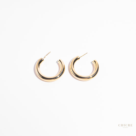 Charmystere Gold Circle Hoop Earrings