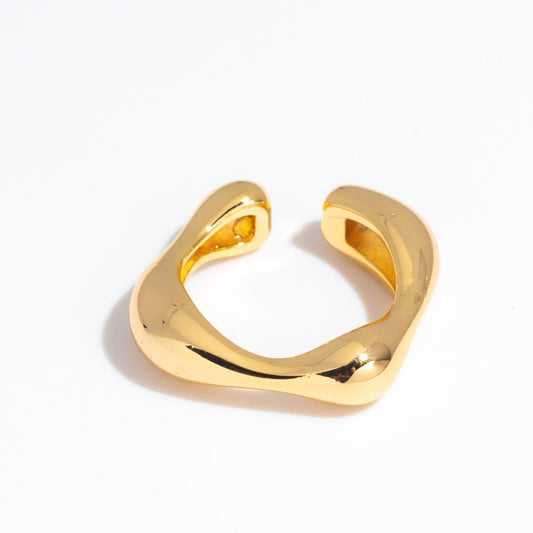 Charmystere Gold Geometric Open Adjustable Design Ring