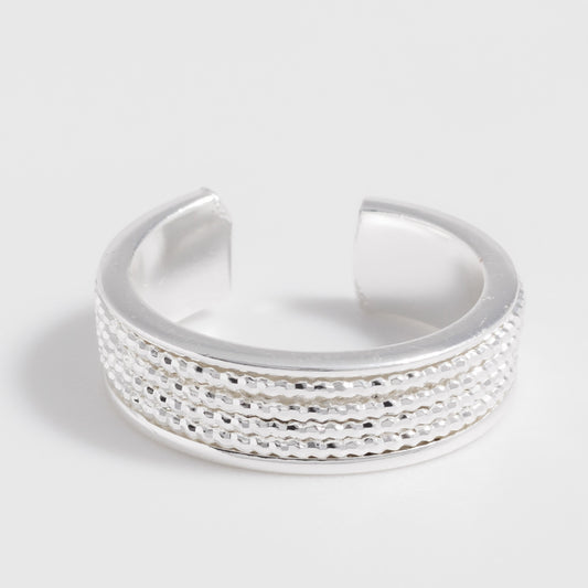 Charmystere Silver Full Zircon Open Ring