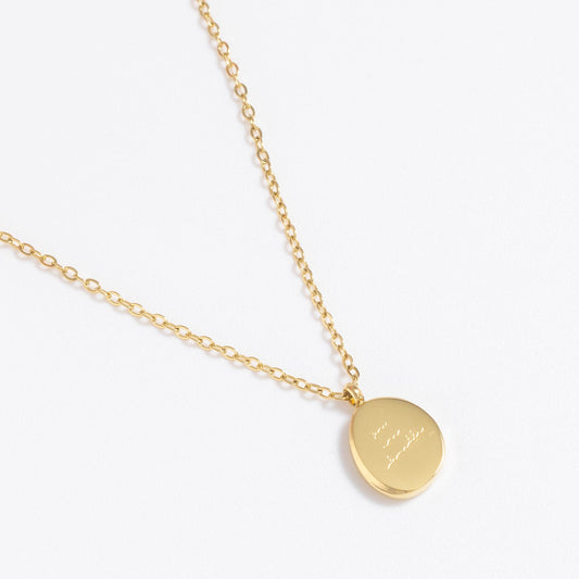 Charmystere Gold Disc Pendant Necklace