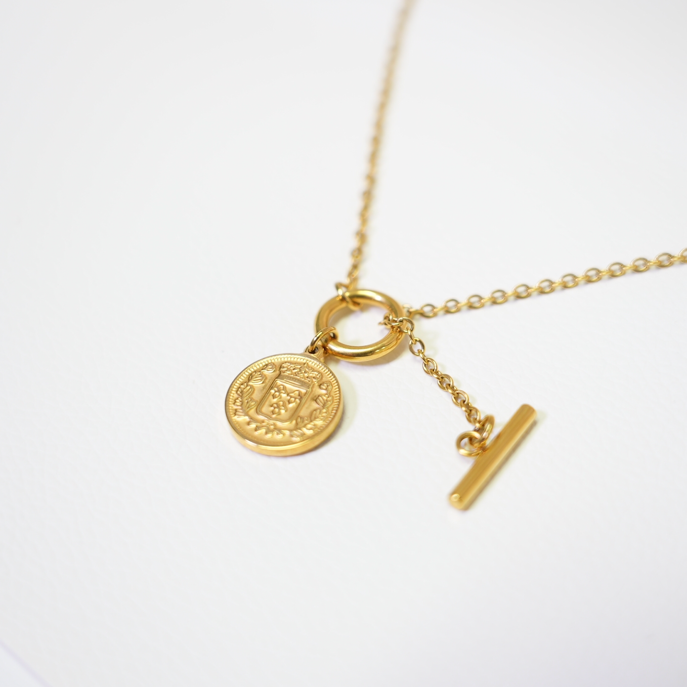 SOCALI-Vintage-Style Gold Coin Necklace