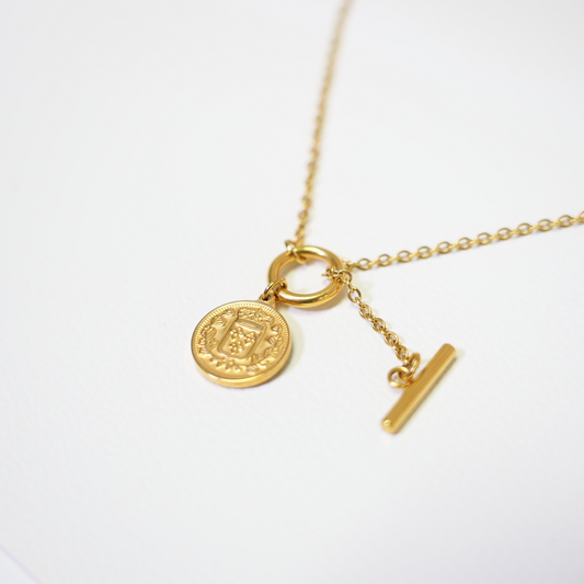 SOCALI-Vintage-Style Gold Coin Necklace