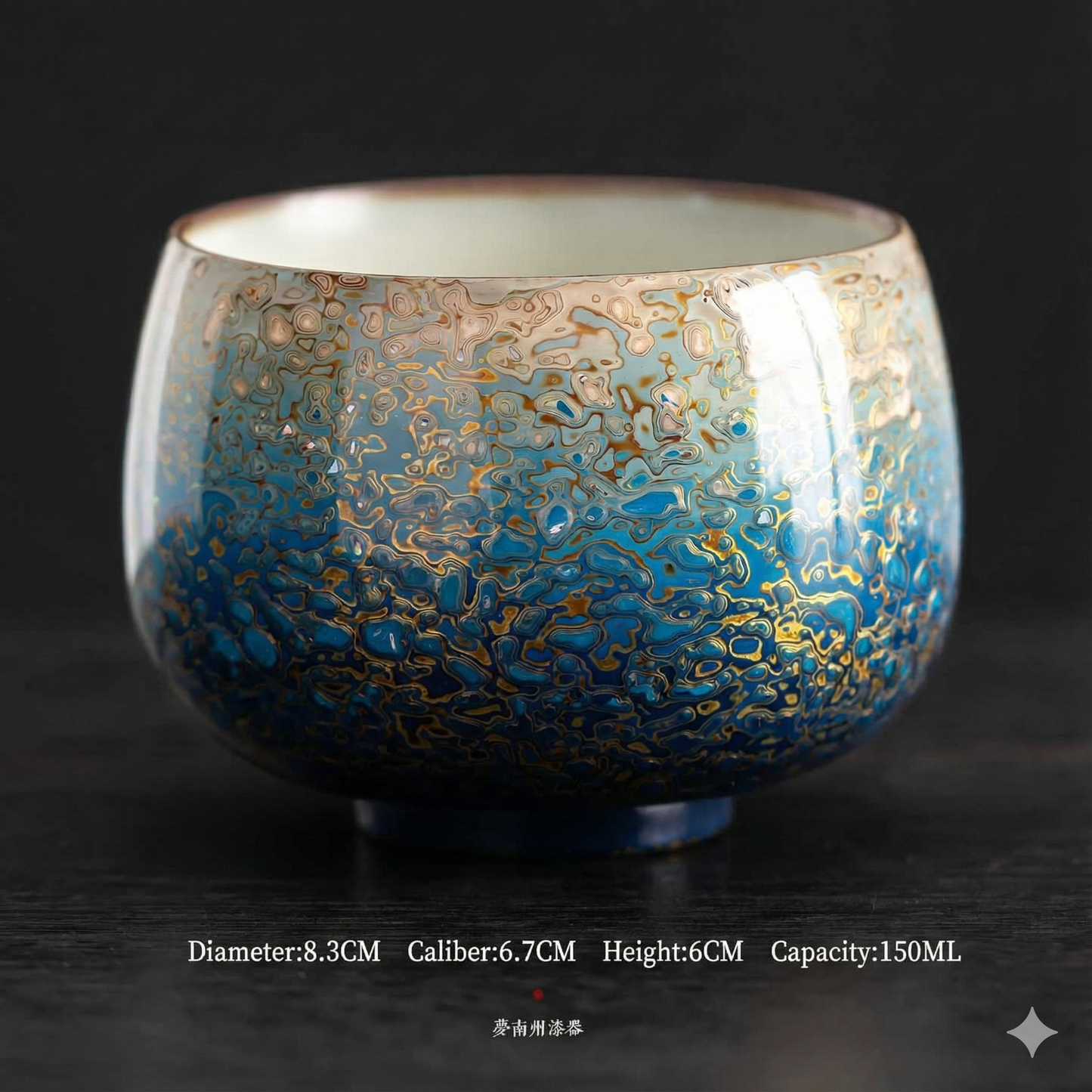 The "Lifetime" Cup: Hand-Polished Natural Lacquer over Ru Kiln Ceramic