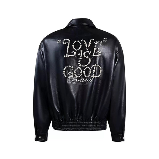GOODBRAND | Love Is Good Pearl Leather Jacket