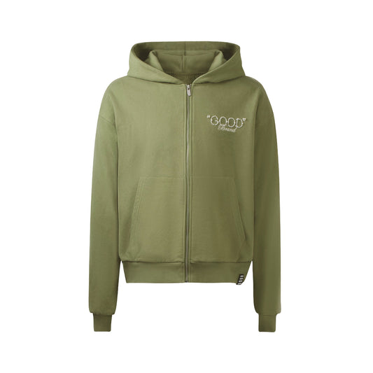 GOODBRAND | "Love is Good" Pearl Zip-Up Hoodie