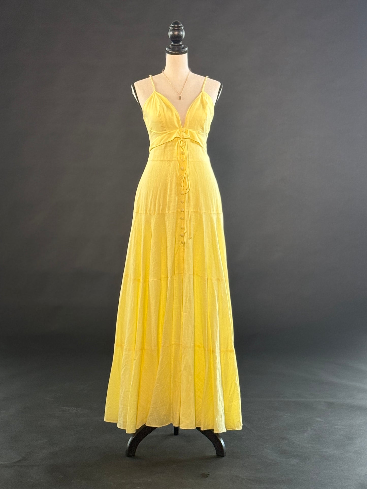 Socali - Yvonne Ice cream yellow cotton beach dress