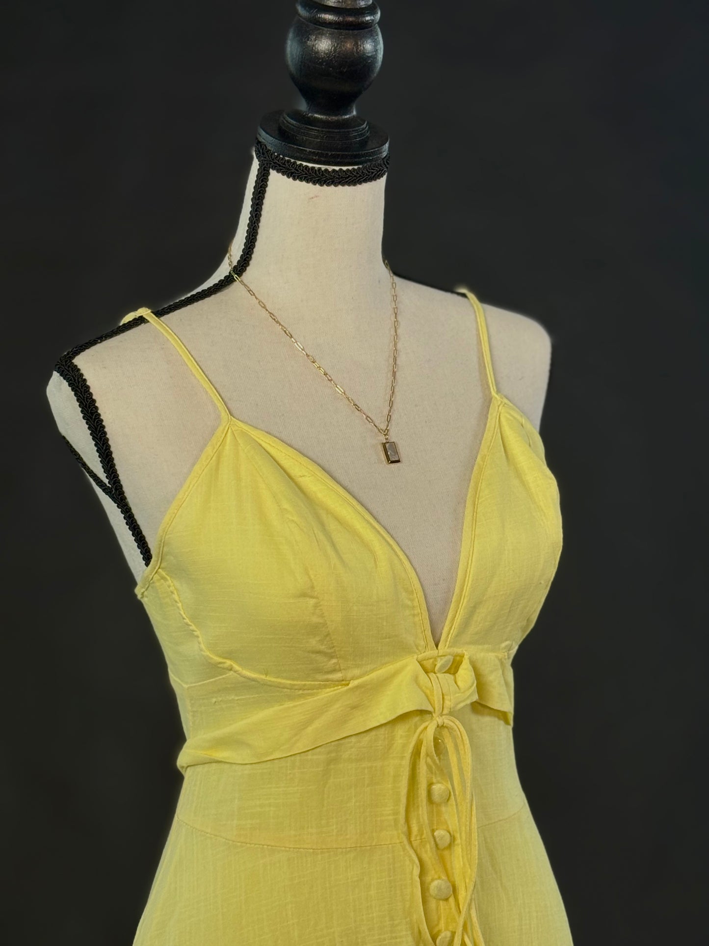 Socali - Yvonne Ice cream yellow cotton beach dress