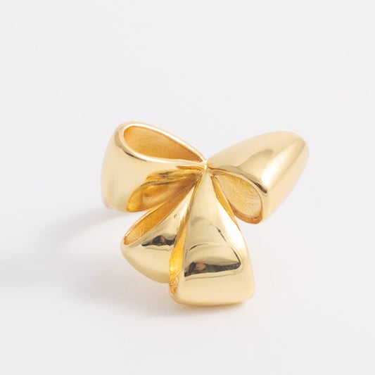 Charmystere Gold Bow Ring – Butterfly Knot Design
