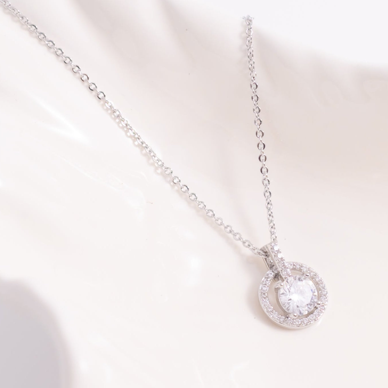 Charmystere Zircon Pendant Necklace Faith Cross Rhinestone
