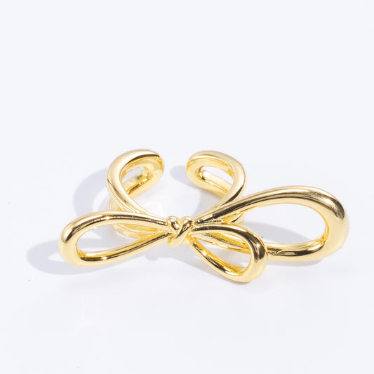 Charmystere Gold Bow Knot Adjustable Ring